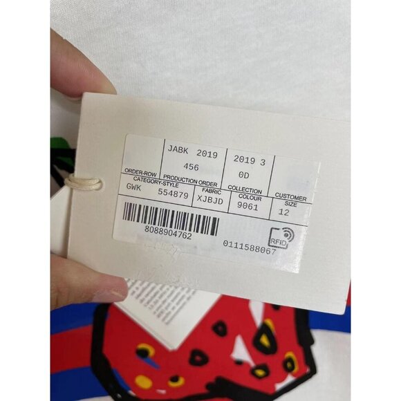 NWT Gucci Kids strawberry print T-shirt in white Size 12 - Picture 8 of 9